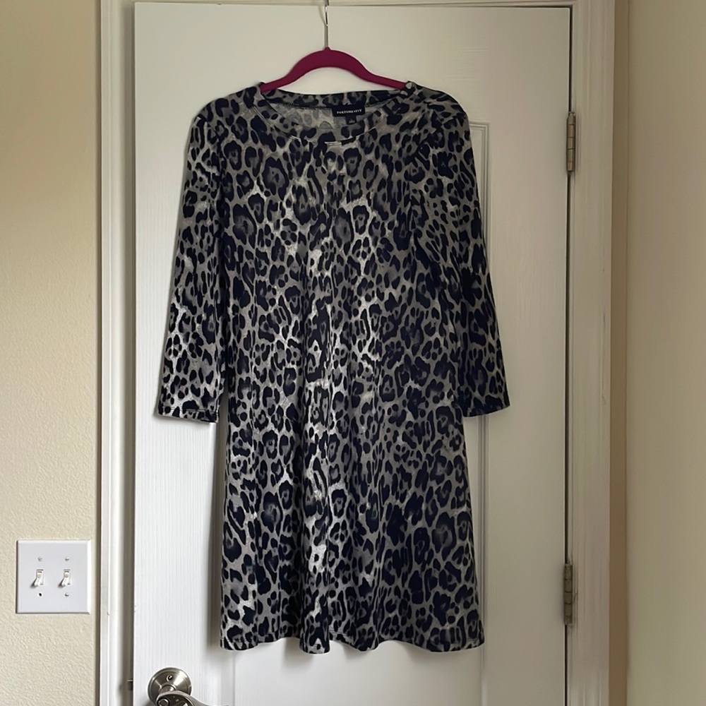 Fortune + Ivy Leopard Print Dress (Large)